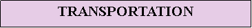 Text Box: TRANSPORTATION 
